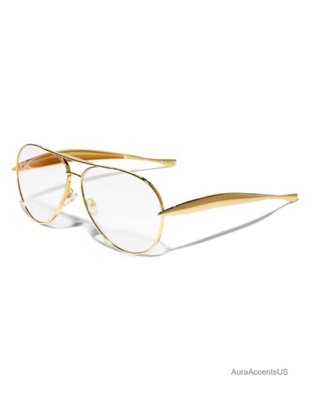 Oversized Retro Aviator Sunglasses with UV400 Protection